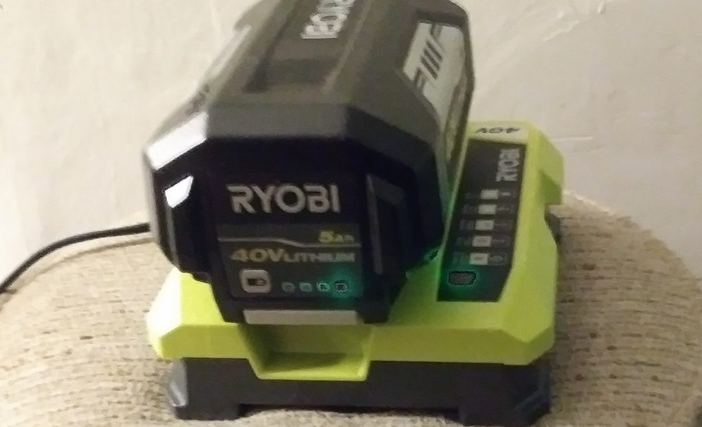 Ryobi electric mowers use 40v 5aH lithium battery
