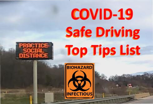 COVID-19 Coronavirus Interstate Travel Safety Tip List For Drivers